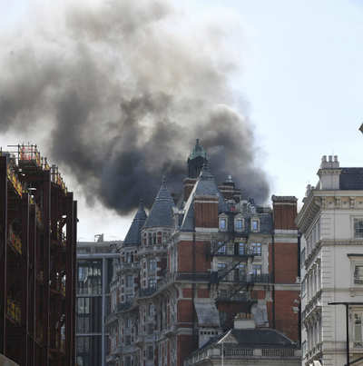 Fire at London’s Knightsbridge; around 120 firefighters pressed into service