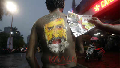 Watch how ecstatic fans celebrate the release of superstar Rajinikanth's film 'Kaala'