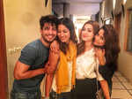 Priyanka Vikaas Kalantri is all smiles as she poses with Arjun Bijlani, Barkha Sengupta and Adaa Khan