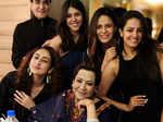 Ekta Kapoor poses with Jeetendra, Shobha Kapoor, Mona Singh and Anita Hassanandani