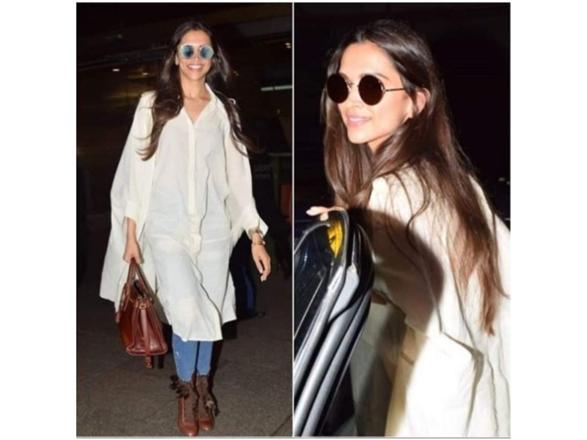 Photos: Deepika Padukone's classic airport look is all you need this summer