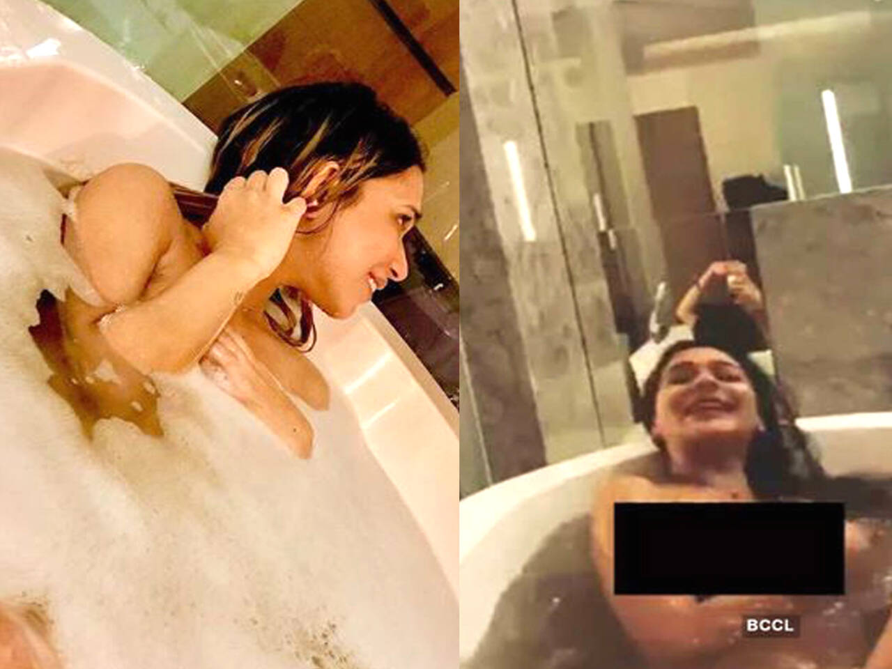 Sara khan bathroom video