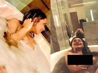 Sara Khan's explanation on her topless bathtub viral video