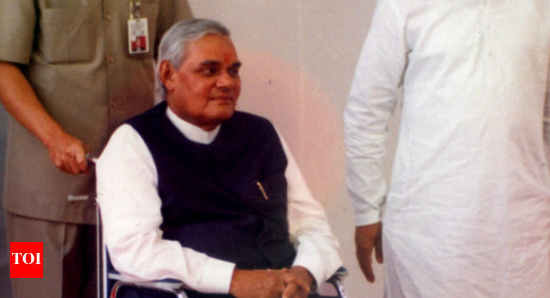 Row rages over poster on Atal Bihari Vajpayee - Times of India