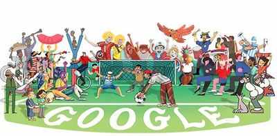 Google doodle celebrates Day 1 of Fifa World Cup in Russia