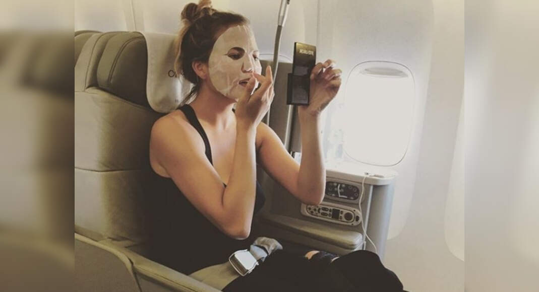 Here's why wearing makeup on flights may not be the best thing for your