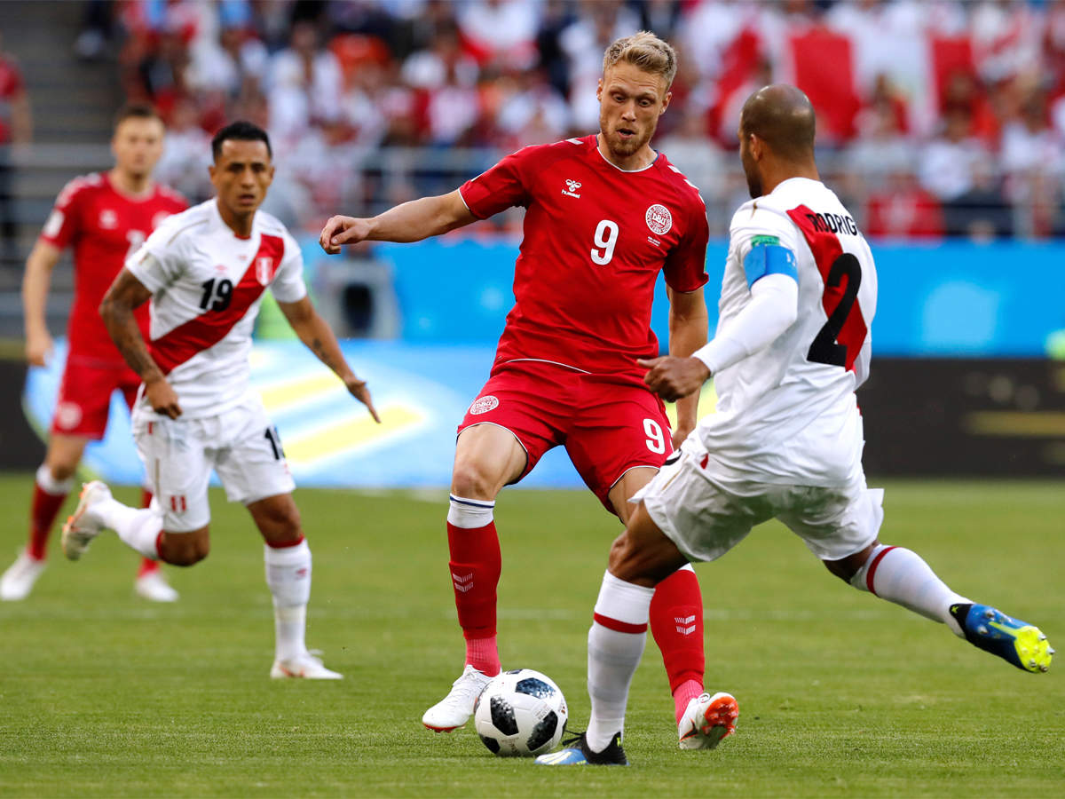 Fifa World Cup 18 Denmark Beat Peru 1 0 Football News Times Of India