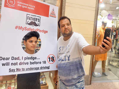 Gurgaon Traffic Police shows how to be super dads this Father’s Day