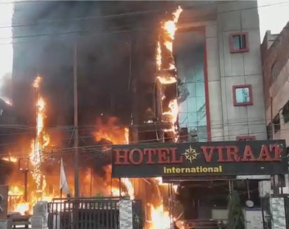 
Watch: Massive fire engulfs hotel Viraat International in Lucknow
