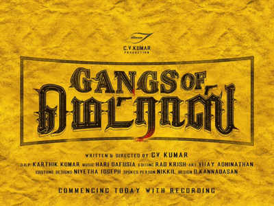 ‘Gangs of Madras’: CV Kumar announces his second directorial