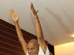 International Yoga Day: Former Prime Minister H D Deve Gowda perform asanas