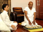 International Yoga Day: Former Prime Minister H D Deve Gowda perform asanas