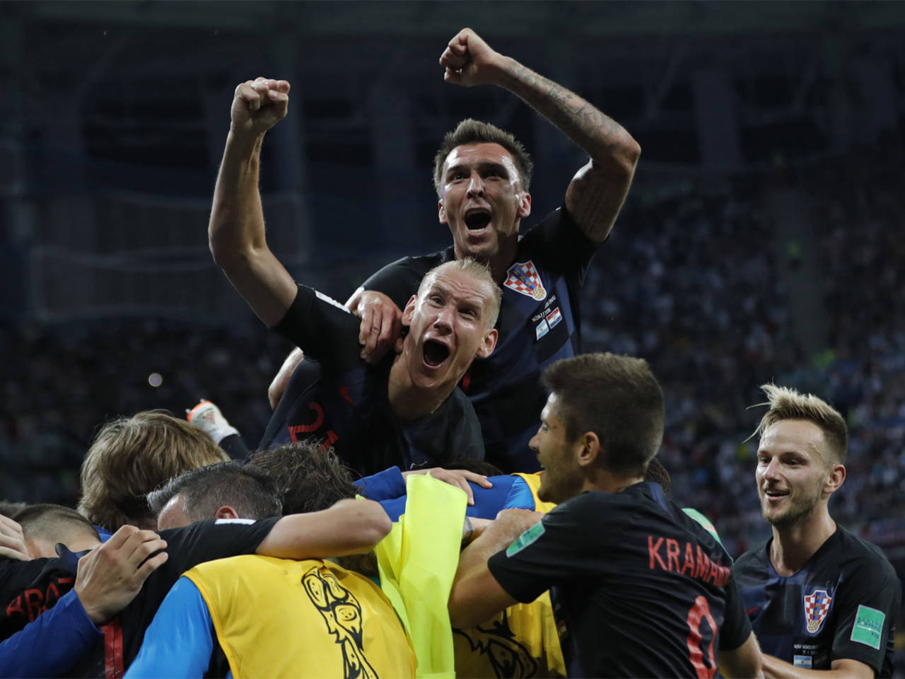 Modric's Croatia Match-issued Shirt, WC Final 2018