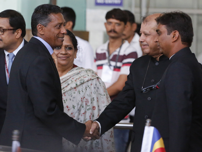Seychelles President Danny Faure arrives in Gujarat