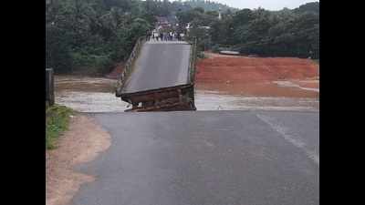 Karnataka: Bridge built across Phalguni river collapses