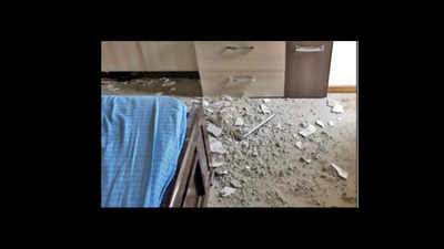 Concrete chunk falls off ceiling at Ajnara flat, close shave for girl