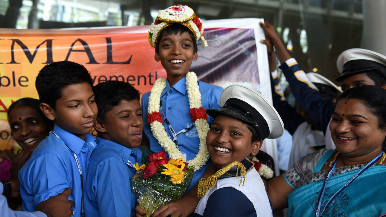 Good for Chess': R Praggnanandhaa receives grand welcome at