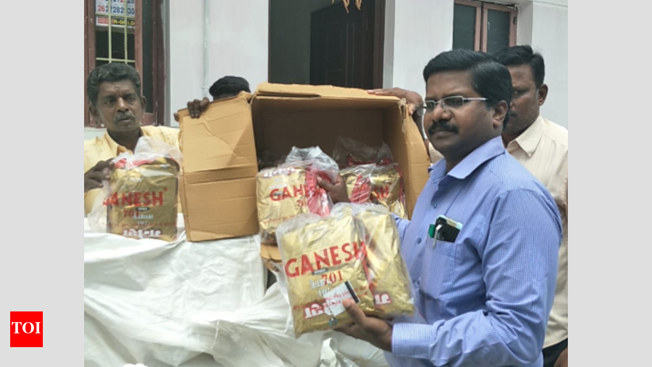 ganesh tobacco Banned tobacco products worth Rs 20 lakh seized in TN | Chennai News