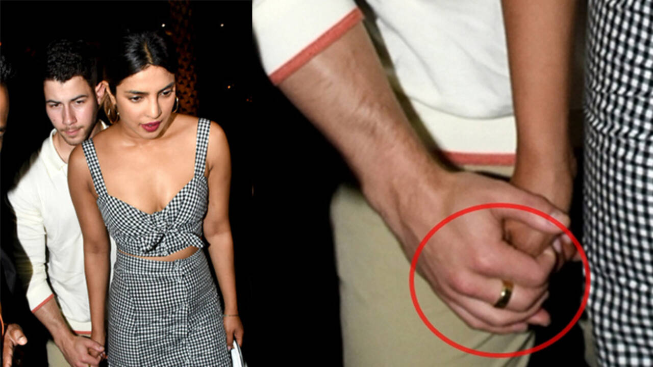 Priyanka Chopra and Nick Jonas exchange commitment bands | Hindi Movie News  - Bollywood - Times of India