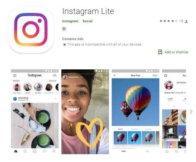 Cómo funciona Instagram Lite