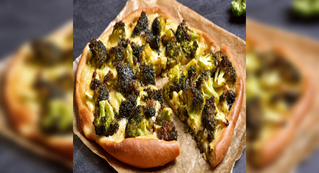 Broccoli and Cheese Pizza Recipe: How to Make Broccoli and Cheese Pizza Recipe | Homemade Broccoli a
