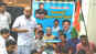 Protest in front of Mohanlal's house by political outfits