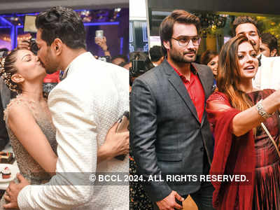 'Madhubala' actors Drashti Dhami and Vivian Dsena bond at Rubina Dilaik and Abhinav Shukla's wedding reception