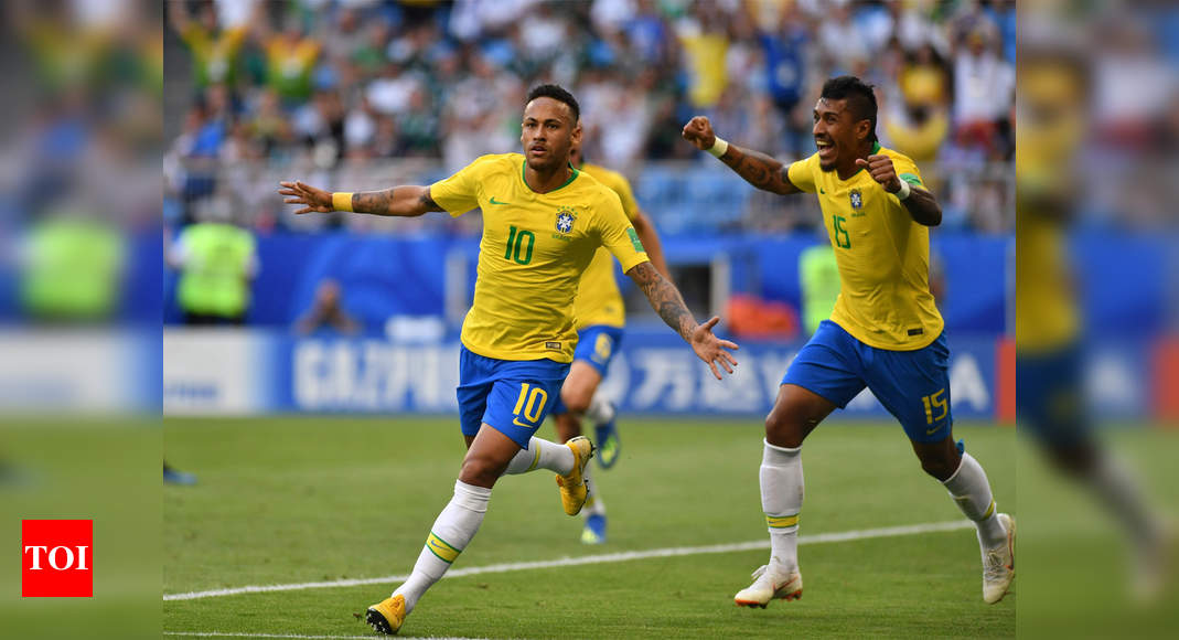 fifa world cup 2018 brazil beat mexico 2 0 to enter quarters football news times of india fifa world cup 2018 brazil beat mexico