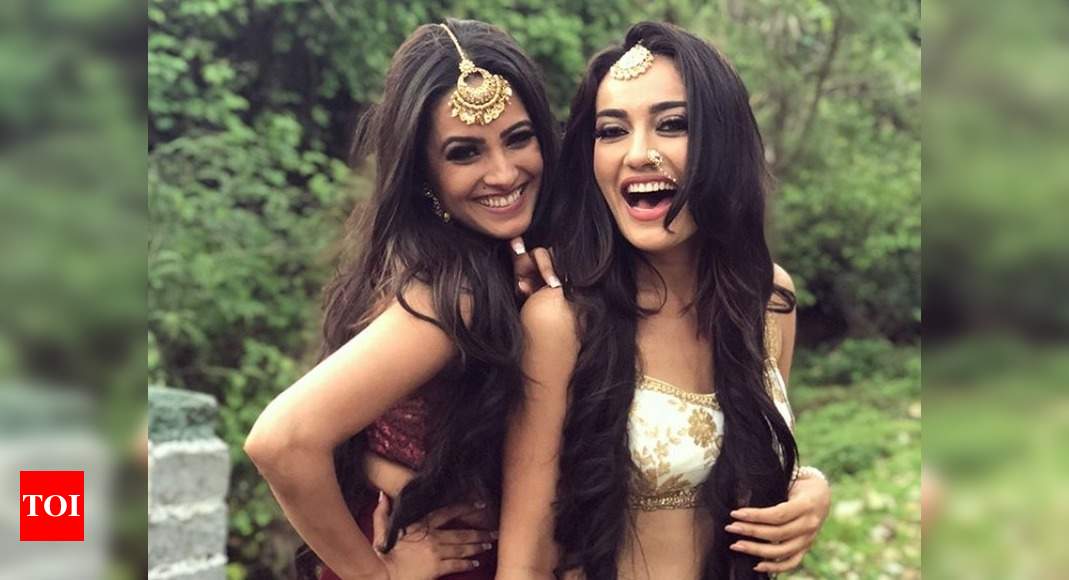 Naagin 3 Surbhi Jyoti And Anita Hassanandani Share Fun Moments From The Sets Times Of India