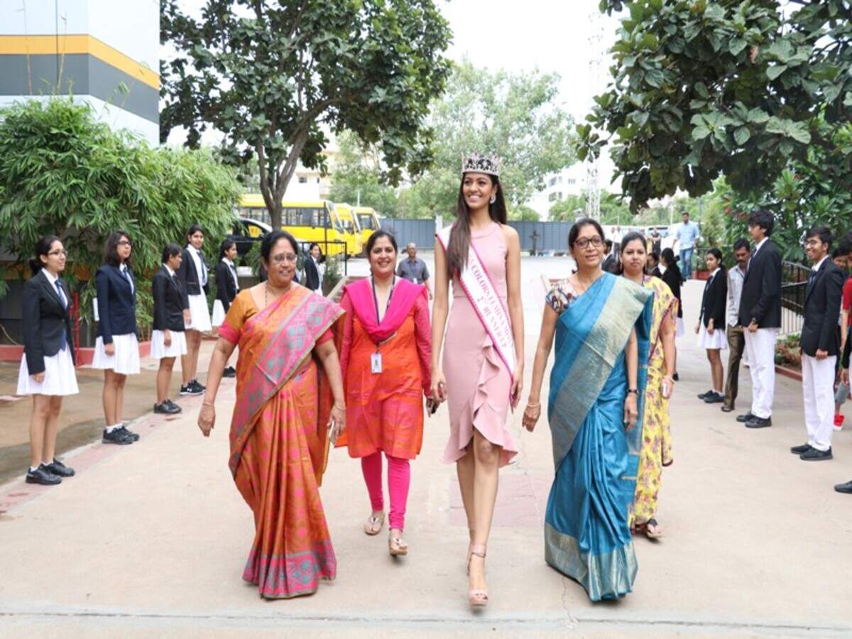 Miss India 2018: Shreya Rao Kamavarapu visits her School and College