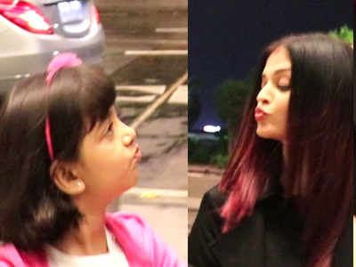 Aaradhya Bachchan's flying kiss to mommy Aishwarya Rai Bachchan will steal your heart
