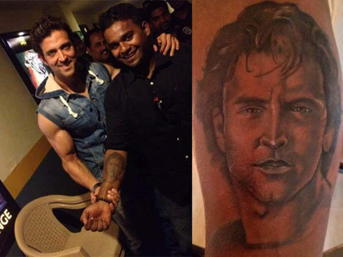 Hrithik Roshan Hrithik Roshan Impressed With Fan S Tattoo Hindi Movie News Times Of India