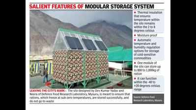 Food storage silo designed by Mysuru lab installed in Ladakh