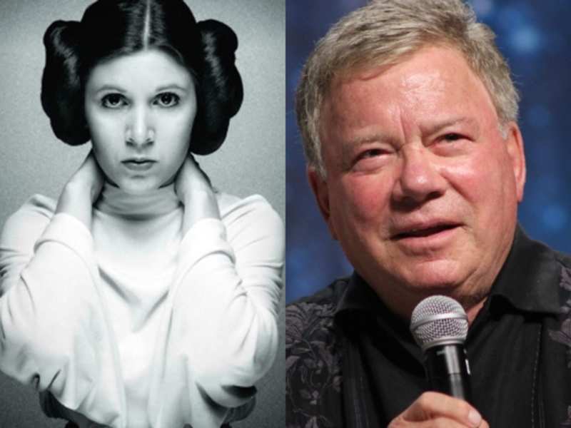 Carrie Fisher once asked William Shatner to sign slave Leia photo ...