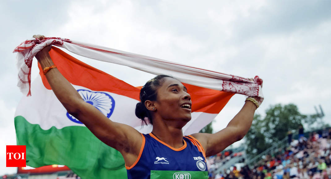 Hima Das: India celebrates Hima Das' historic gold medal ...