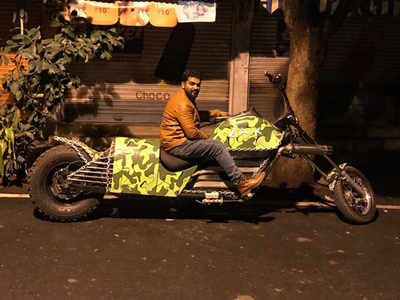 Bengaluru man's 13-foot-long 'chopper bike' is a headturner
