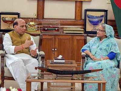 Rajnath Singh calls on Bangladeshi PM Sheikh Hasina, discusses issues of mutual concern