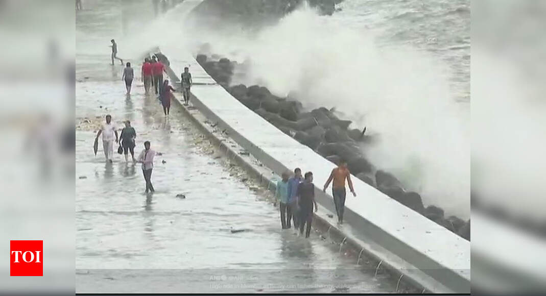 Mumbai High Tide Mumbai sees highest tide of the season at 4.97 metres