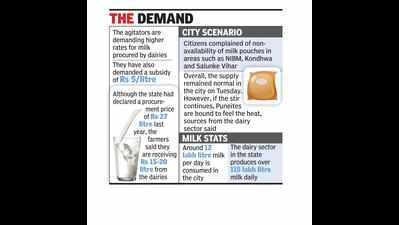 Milk shortage looms large as agitation enters second day