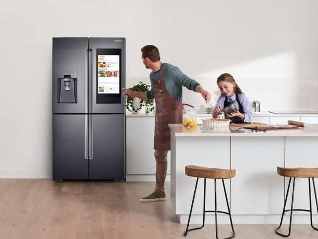 Image result for Samsung introduces Bixby-powered Family Hub 3.0 refrigerator in India