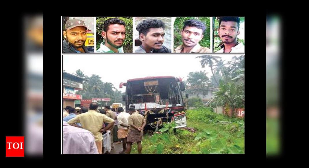 Kochi: Car ploughs into bus, 5 youths killed | Kochi News - Times of India