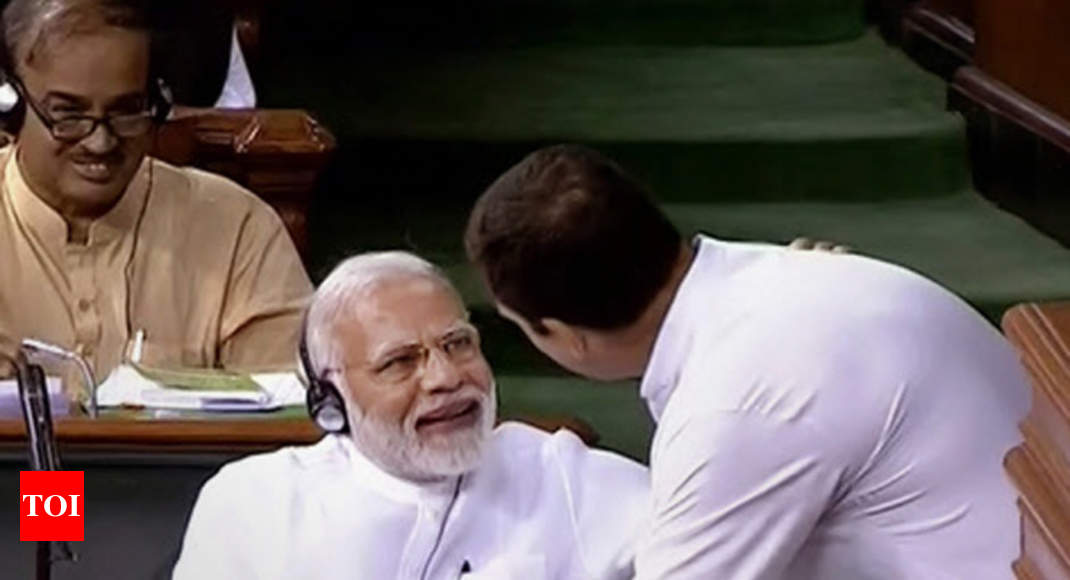 No Confidence Motion Rahul Gandhi Attacks Pm Modi Then Proceeds To Hug Him India News 1470