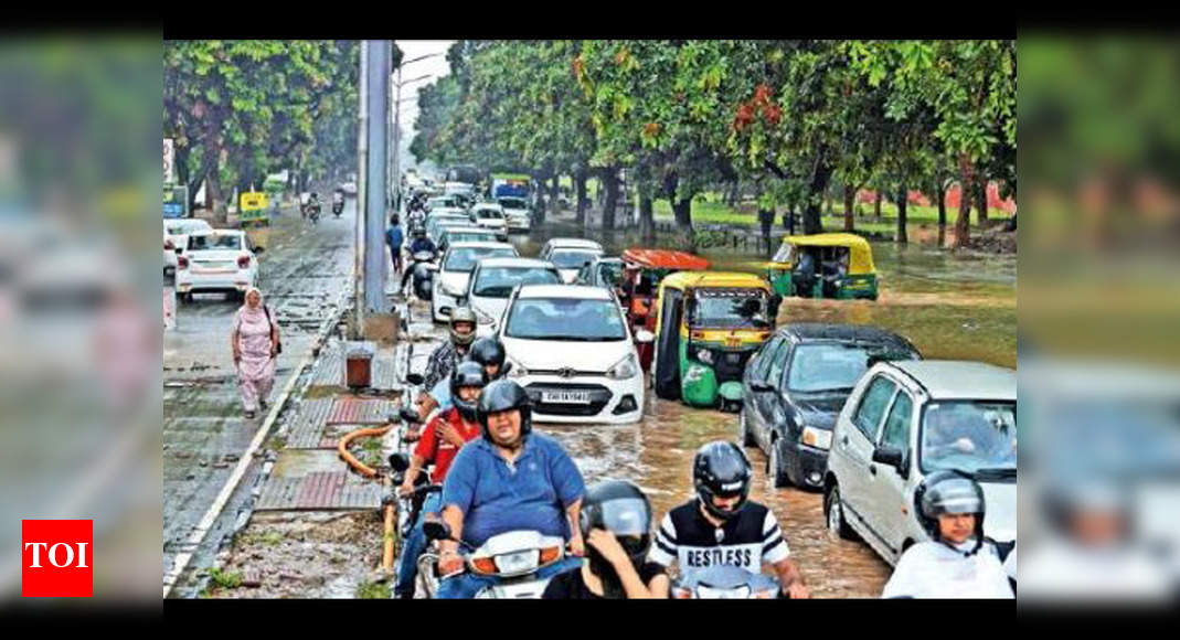 Sudden downpour brings relief but disrupts traffic | Chandigarh News ...