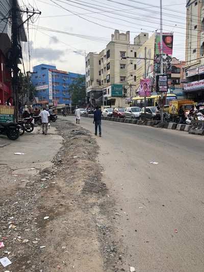 Road not restored after digging for pipelines