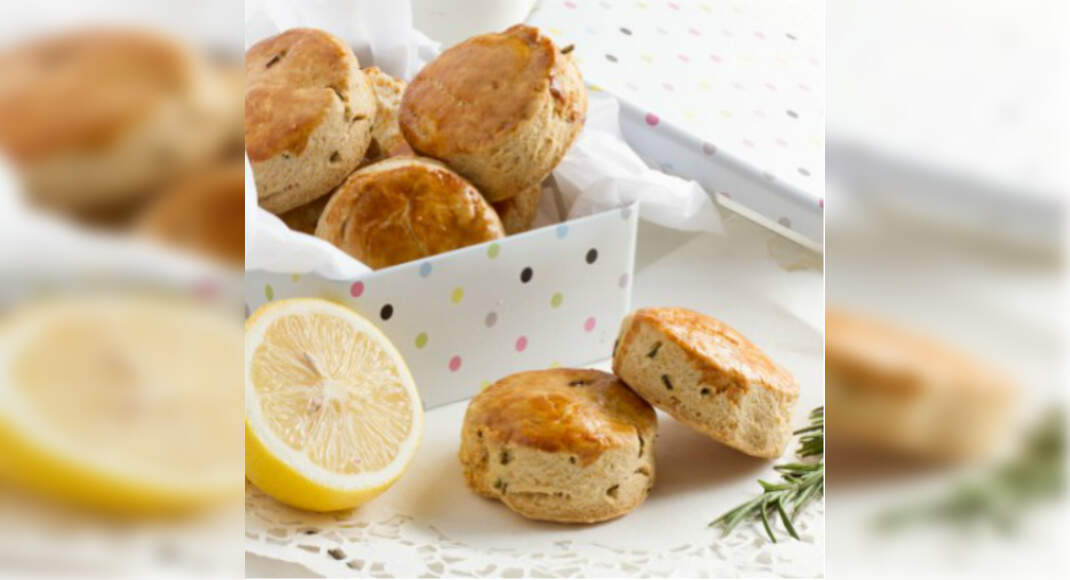 Lemon Rosemary Scones Recipe: How to Make Lemon Rosemary Scones Recipe | Homemade Lemon Rosemary Sco