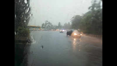 Heavy rains in Delhi-NCR: road caves in at Ghaziabad, several places waterlogged