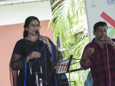 Playback singer Jyothi Menon performs in Kochi