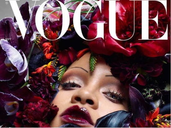Gracing British Vogue’s September cover, Rihanna’s drawn-on eyebrows ...