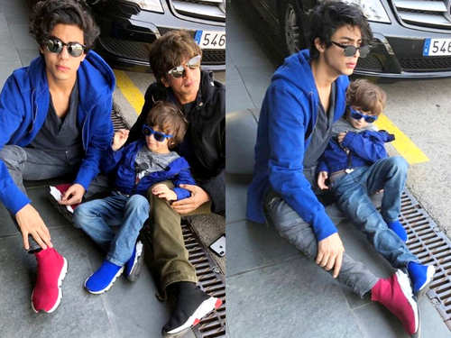 Shah Rukh Khan wore their son Aryan s hoodie??