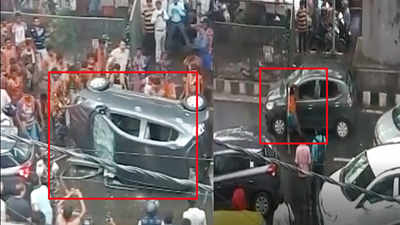 Watch: Kanwariyas vandalise car after minor 'brush' in Delhi
